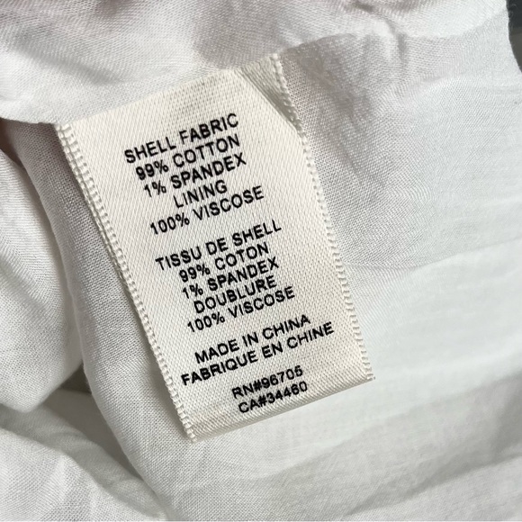 Rebecca Taylor Blue / White Mini Stripe Ruffled Tie Waist Cotton Midi Dress - Picture 6 of 6